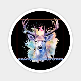 Peacedog Outfitters Watercolor Whitetail Deer Magnet